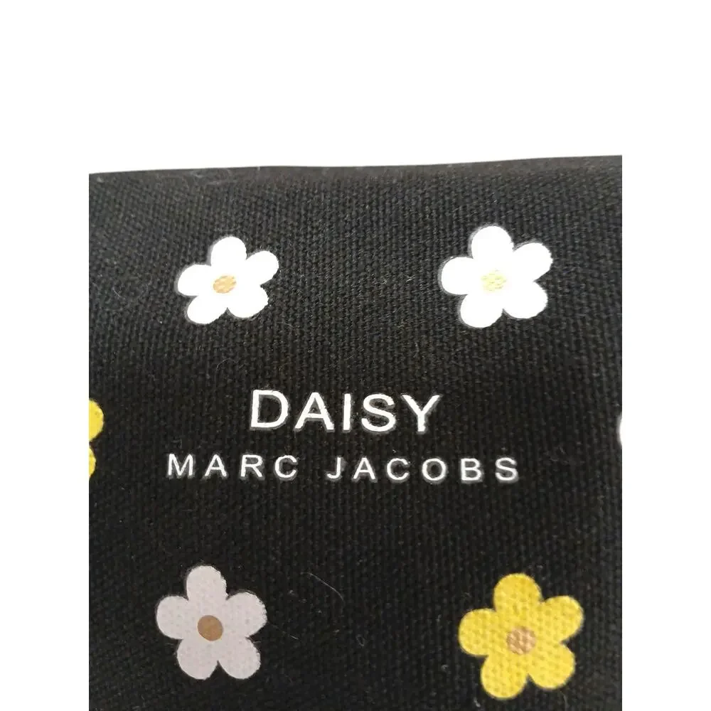 Marc Jacobs Daisy Black Makeup Cosmetics Bag Pouch Flowers Designer Canvas‎